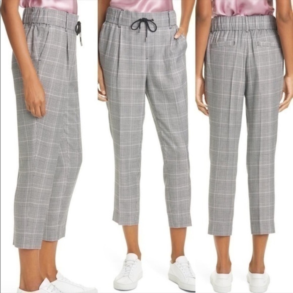 NEW ATM ANTHONY THOMAS MELILLO Glen Plaid Cropped Pants